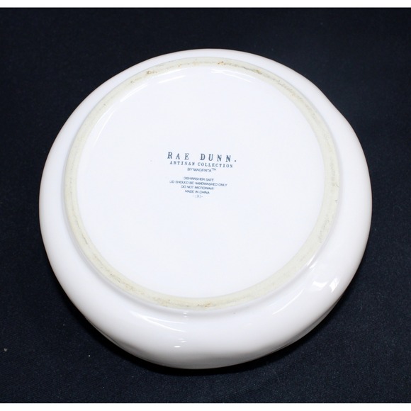 Rae Dunn Sugar Bowl White Ceramic Artisan Collection by Magenta Farmhouse Decor - Picture 4 of 4